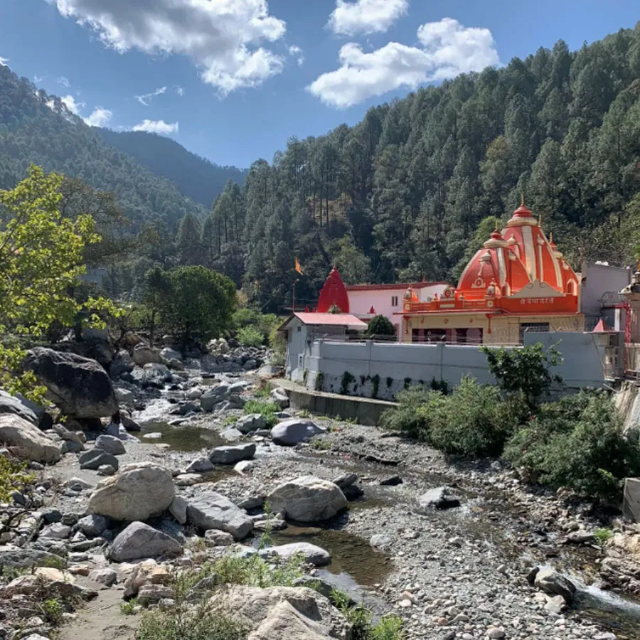 Kainchi Dham temple nestled in a forested valley